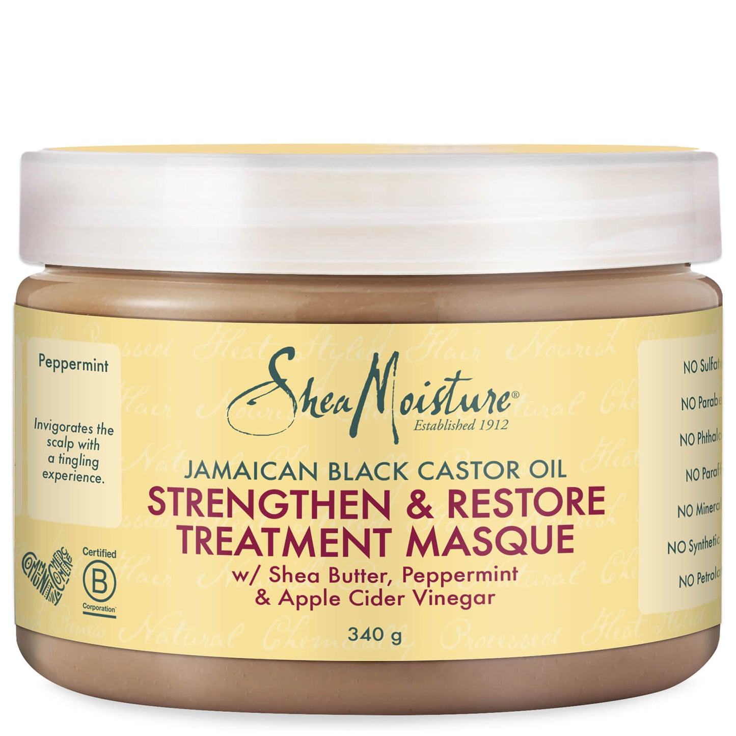 Shea Moisture Jamaican Black Castor Oil Strengthen and Restore Treatment Masque، 340 جم