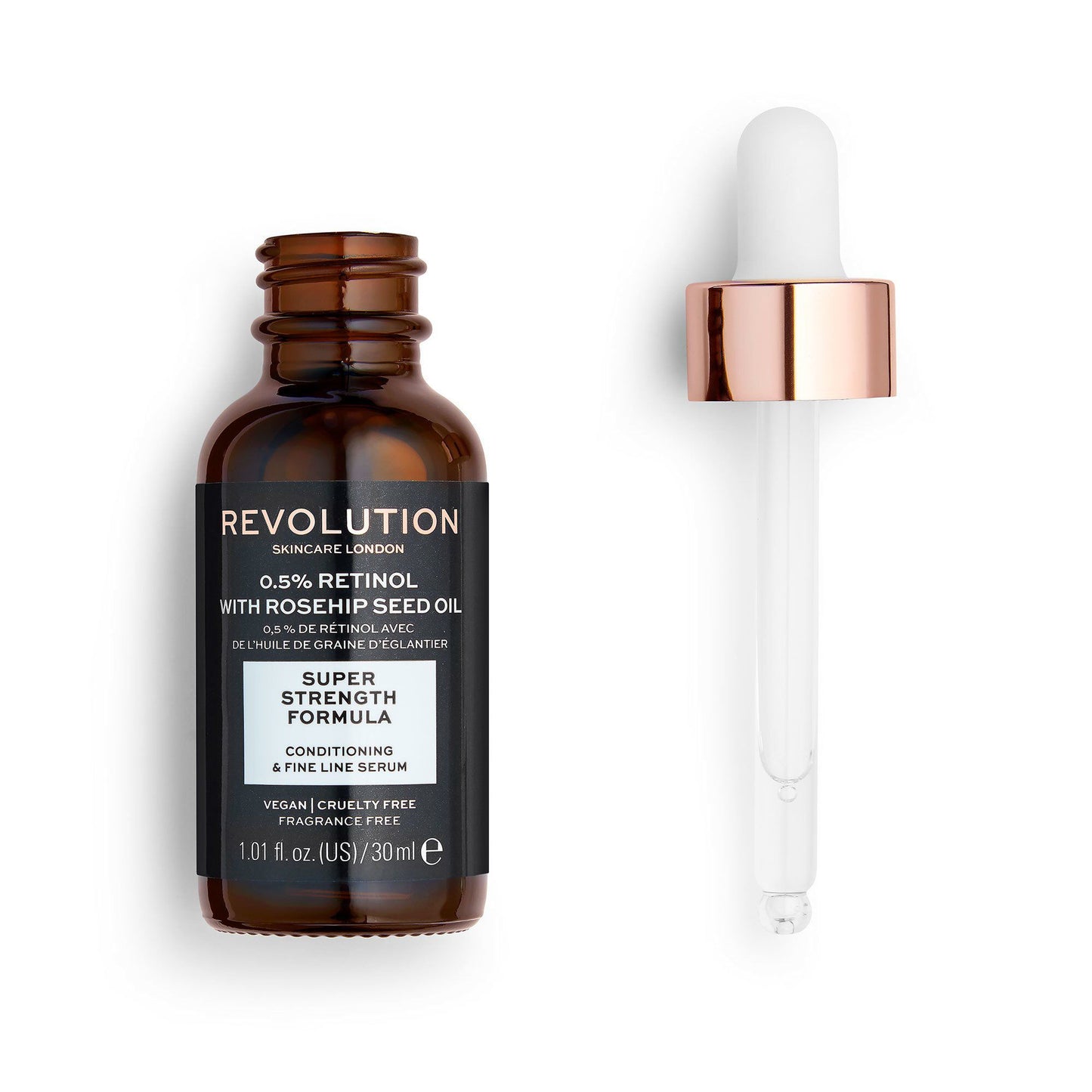 Serum Smoothing Oil with 0.5% Retinol and Rosehip Seed Oil by Revolution Skincare, 30 ml