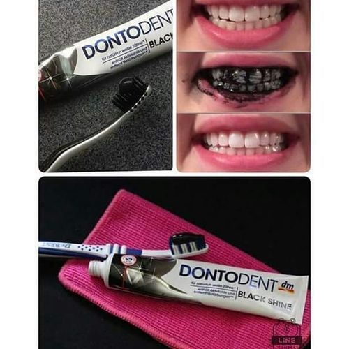 معجون أسنان Donto Dent Black Shine من Dm، 75 مل