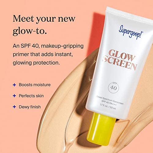 مرشح شاشة الوجه Glowscreen SPF 40 من Supergoop، 50 مل