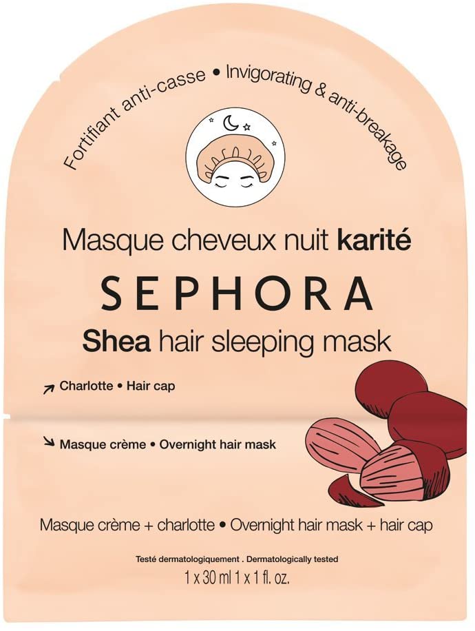قناع الشعر الليلي بزبدة الشيا من Sephora، 30 مل، 1 قبعة