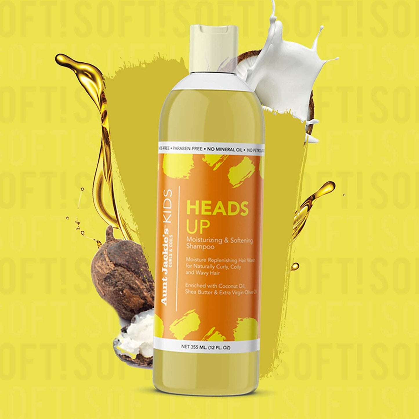 Aunt Jackie's Girls Heads Up Moisturizing & Softening Shampoo, 355 ml