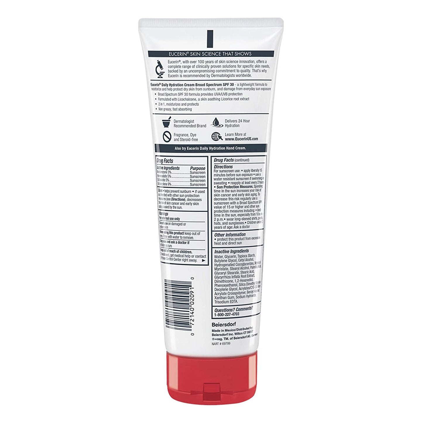 Eucerin Daily Hydration Body Cream with SPF 30 - Broad Spectrum Body Lotion for Dry Skin، 226 غرام