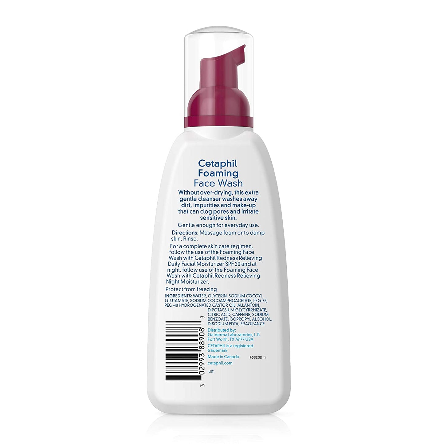 Cetaphil غسول الوجه الرغوي للبشرة المعرضة للاحمرار، 237 مل