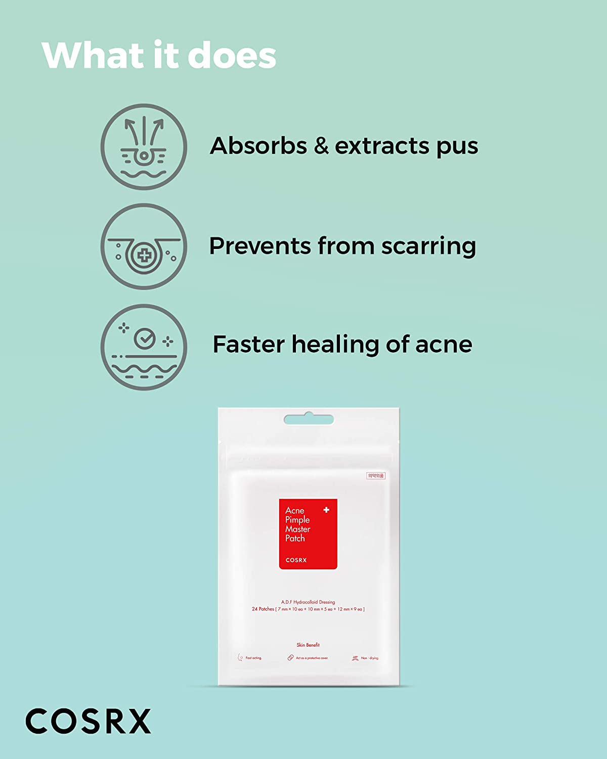 باتشات Cosrx Acne Pimple Master، 24 باتش