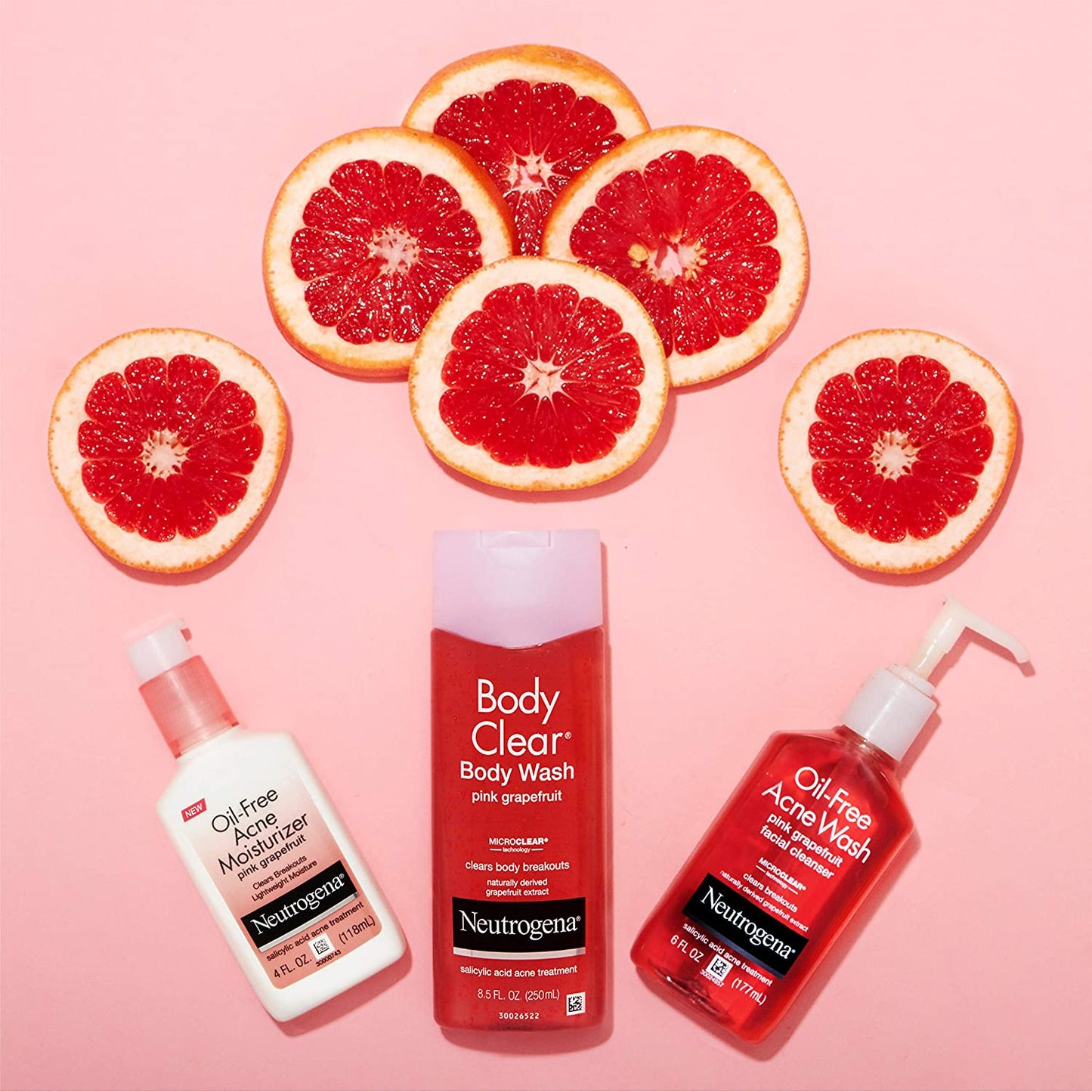 Neutrogena Body Clear Pink Grapefruit Salicylic Acid Acne Treatment Body Wash، 250 مل