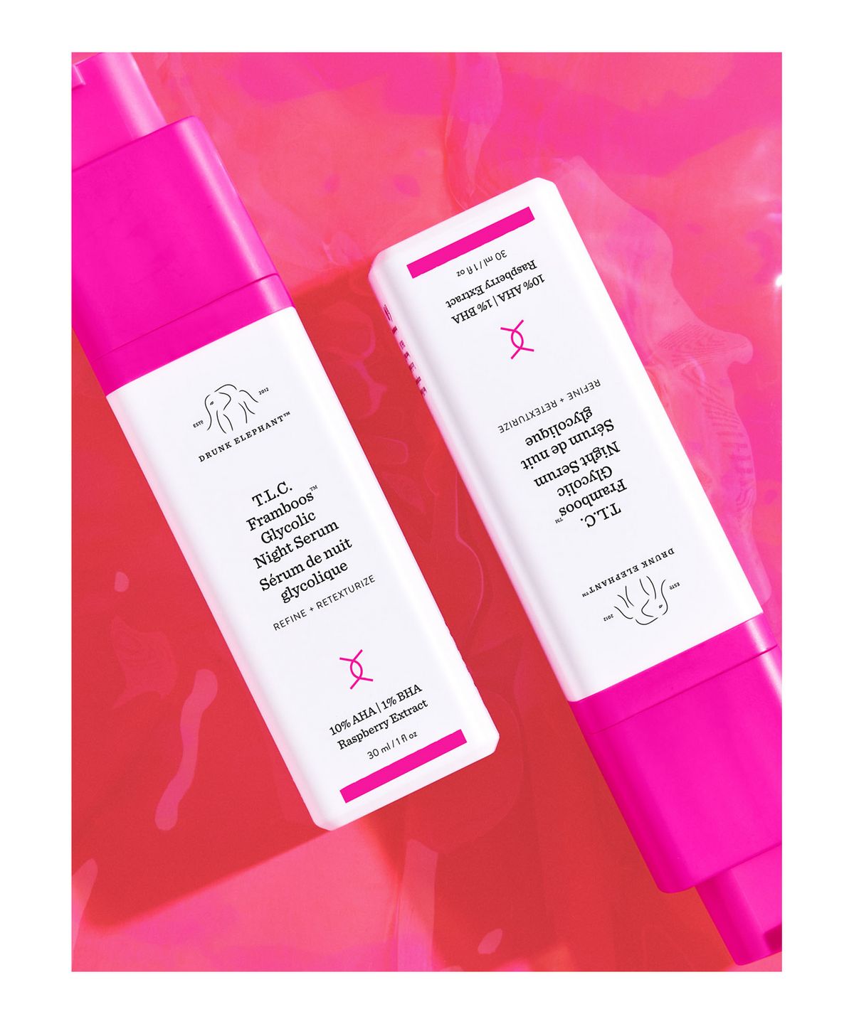 Drunk Elephant T.L.C Framboos Glycolic Night Serum, 30 ml