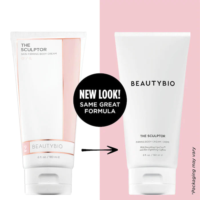 Beautybio The Sculptor مع LipoCare™ كريم للجسم للتنحيف وتنعيم السيلوليت، 180 مل