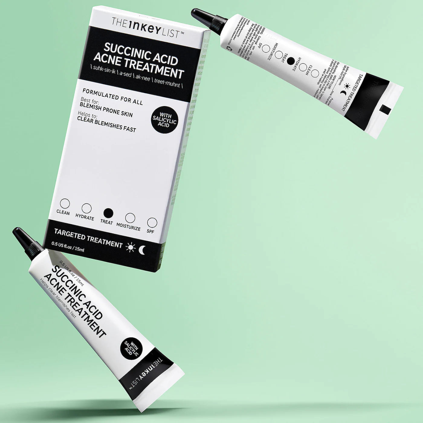 معالج Succinic Acid لعلاج حب الشباب من The Inkey List، 15 مل