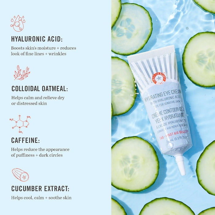 First Aid Beauty كريم العين المرطب مع حمض الهيالورونيك، 15 مل