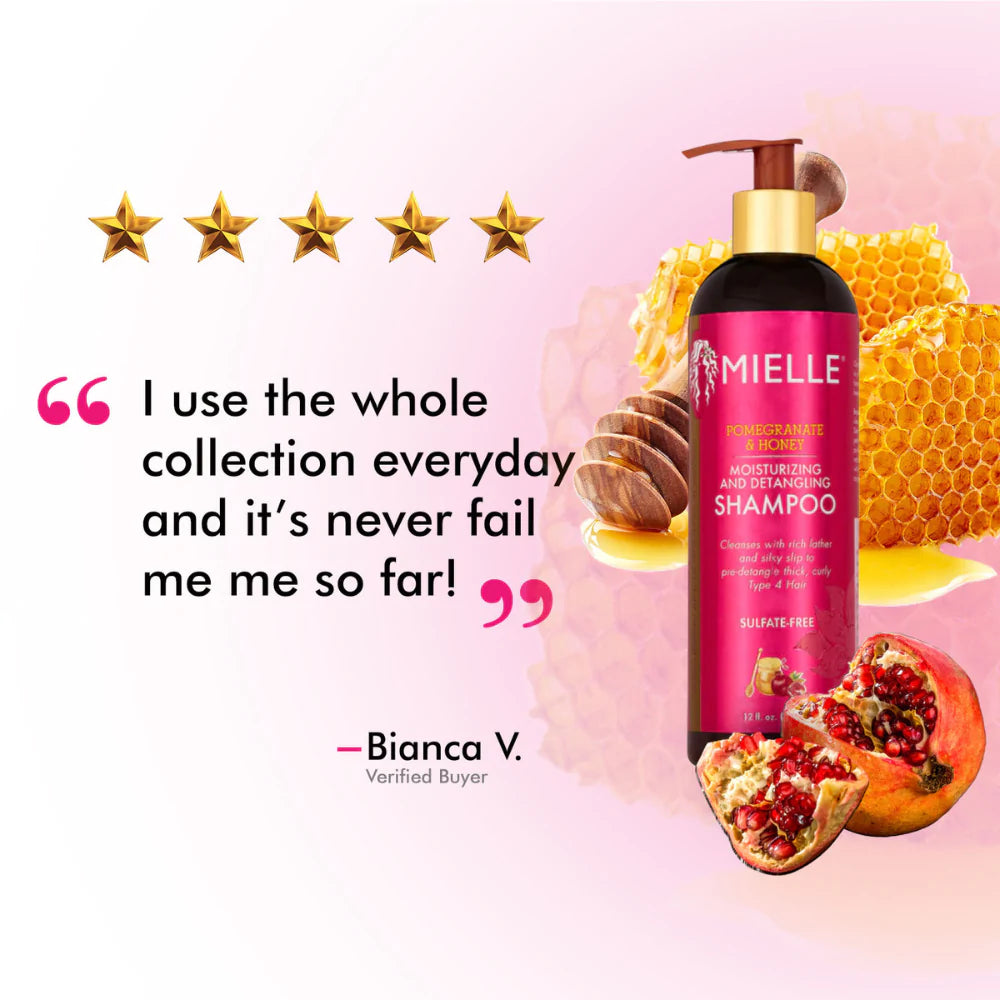 Mielle Pomegranate & Honey Moisturizing and Detangling Shampoo, 355 ml