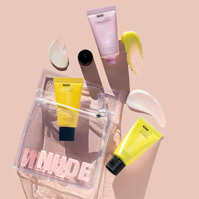 Nudestix Nudeskin 3-Step: Citrus Renew Set للمكياج، 3 قطع