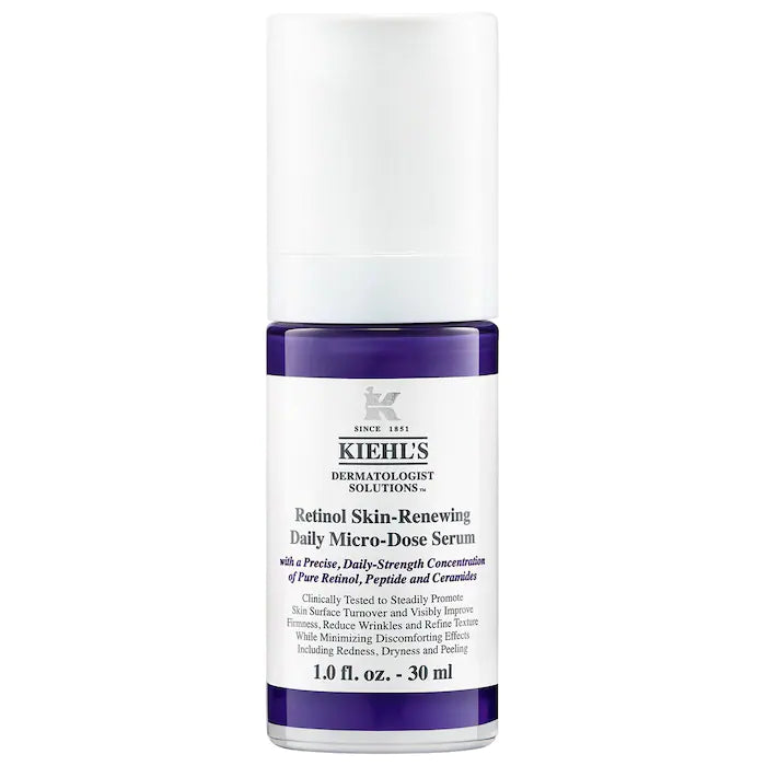 Kiehl's Since 1851 Micro-Dose Anti-Aging Retinol Serum Skin Renewing with Ceramides and Peptide، 30 مل