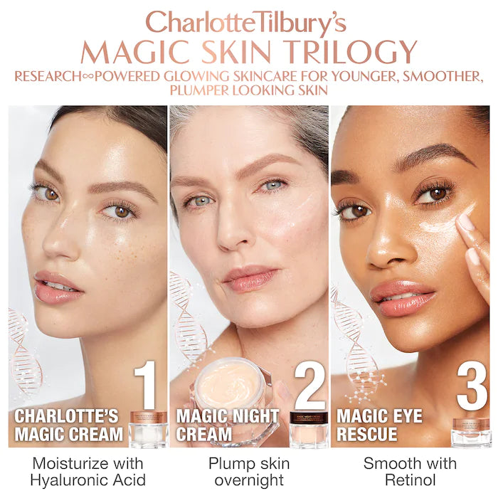 Charlotte Tilbury Charlotte's Magic Cream Moisturizer مع حمض الهيالورونيك، 15 مل