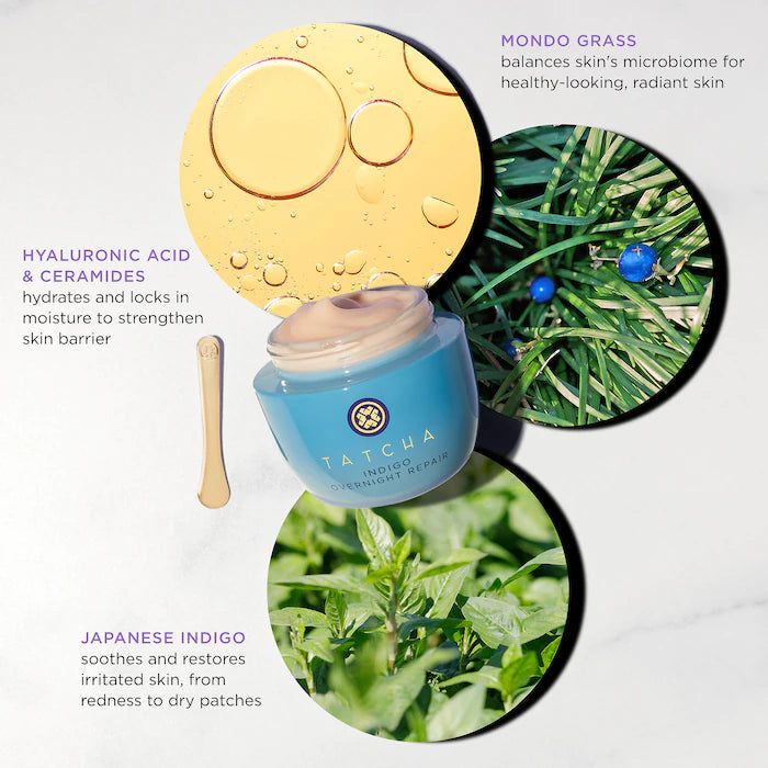 Tatcha Indigo Overnight Repair سيروم في كريم العلاج، 50 مل