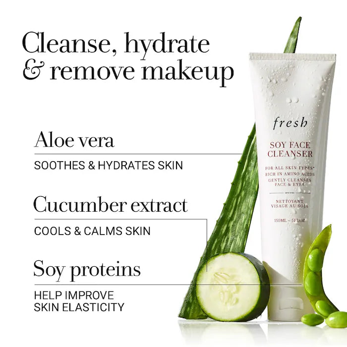Fresh Soy Hydrating Gentle Face Cleanser, 150ml, 50ml