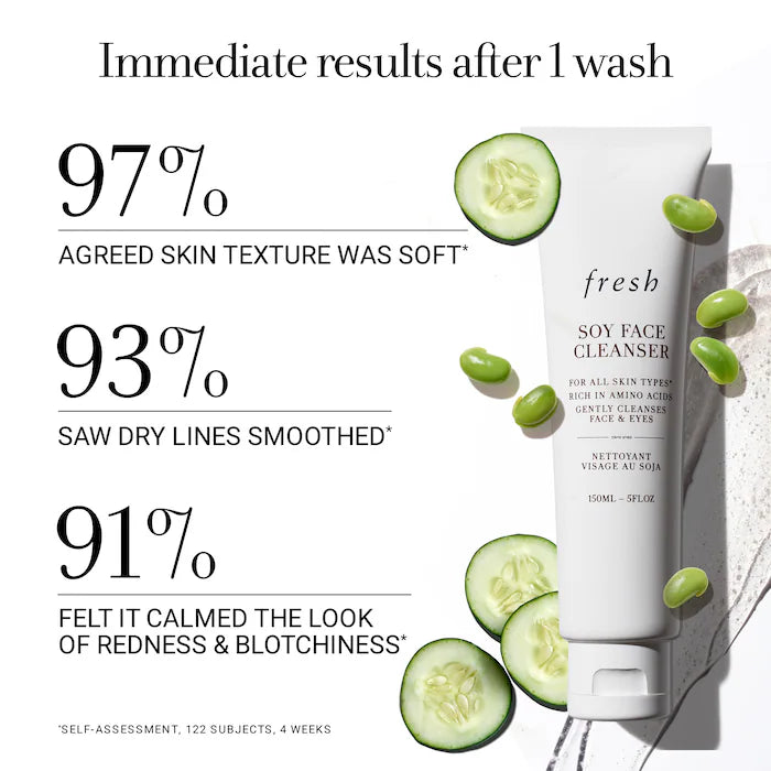 Fresh Soy Hydrating Gentle Face Cleanser, 150ml, 50ml