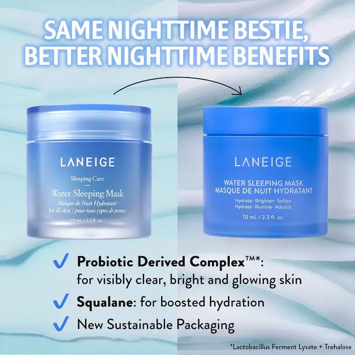 قناع نوم Water Sleeping Mask من LANEIGE بزيت السكوالين