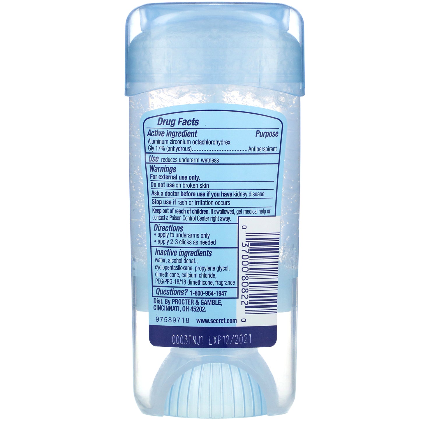 Secret Anti-Perspirant Deodorant Clear Gel Luxe Lavender,73g