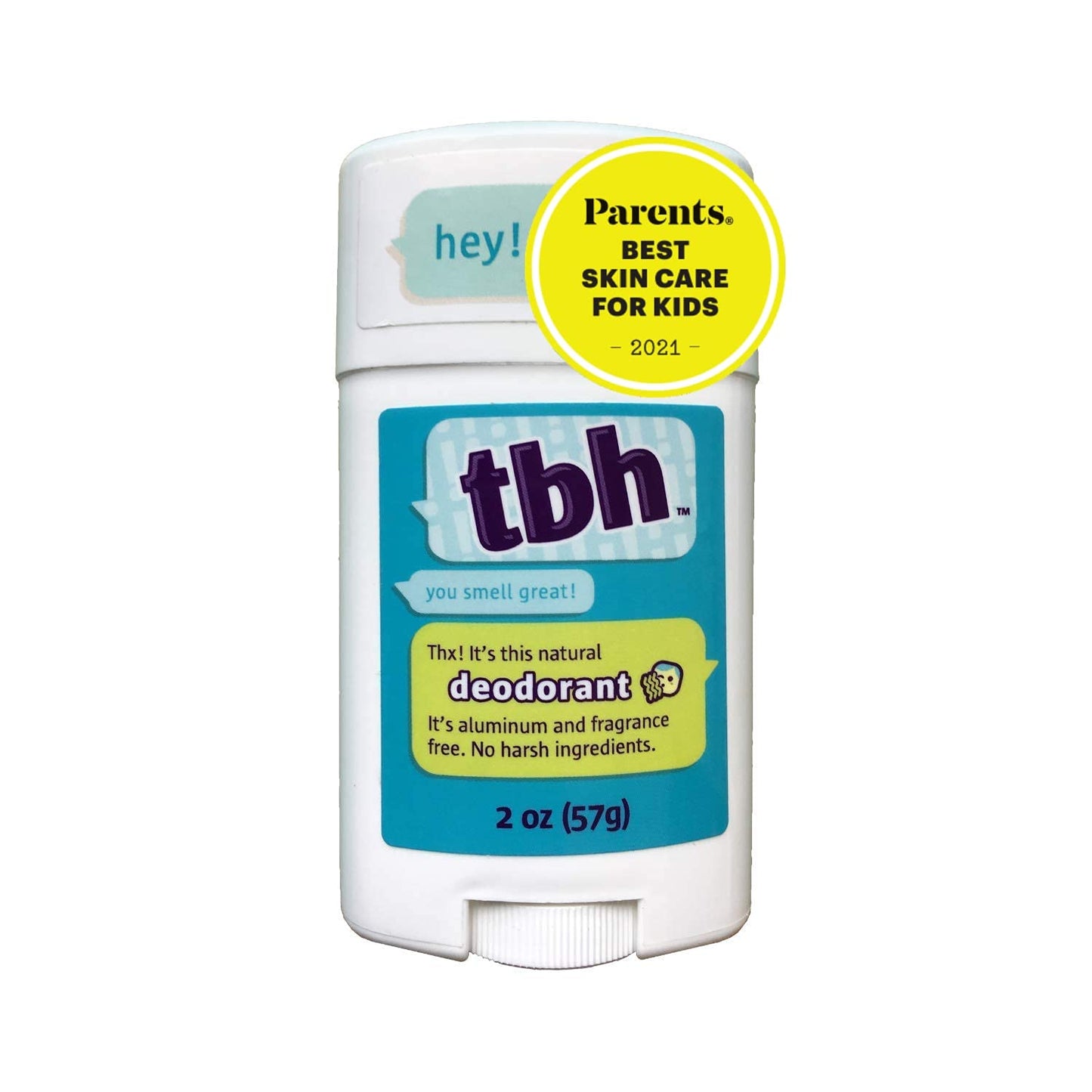 مزيل رائحة TBH للأطفال - مزيل رائحة بدون عطر للأطفال - للبنات والأولاد، 57 جم