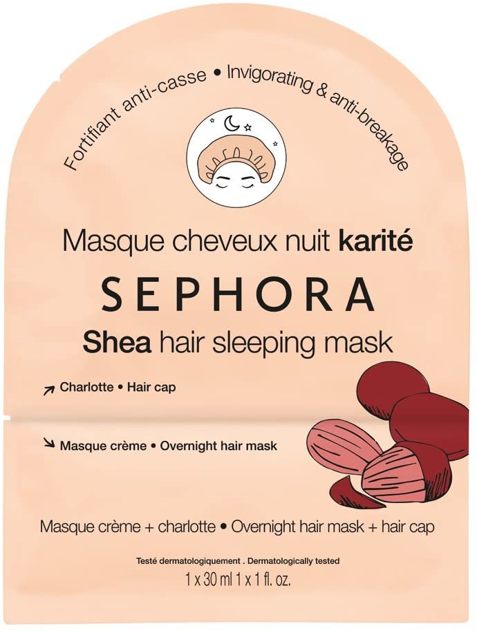 Sephora Shea Hair Sleeping Mask, 30 ml, 1 Bonnet