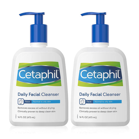 Cetaphil Daily Facial Cleanser Wash for Combination to Oily Sensitive Skin, Gentle Foaming Deep Clean Without Stripping, Basic, 237 ml