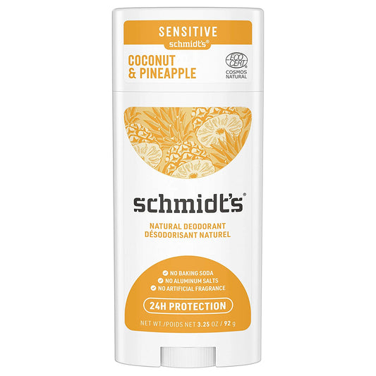 Schmidt's Sensitive Skin Deodorant  Stick Coconut & Pineapple, 92 g