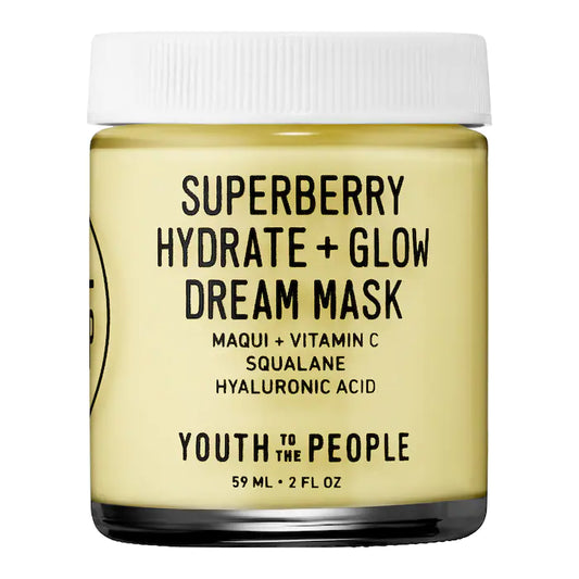 Youth To The People Superberry Hydrate + Glow Dream Mask with Vitamin C, 59 ml,15 ml