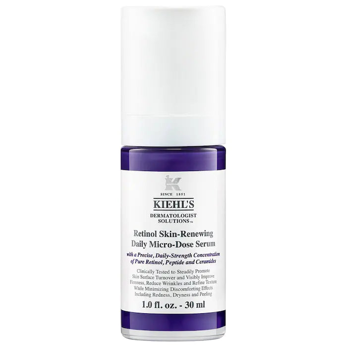 Kiehl's Since 1851 Micro-Dose Anti-Aging Retinol Serum Skin Renewing with Ceramides and Peptide, 30 ml